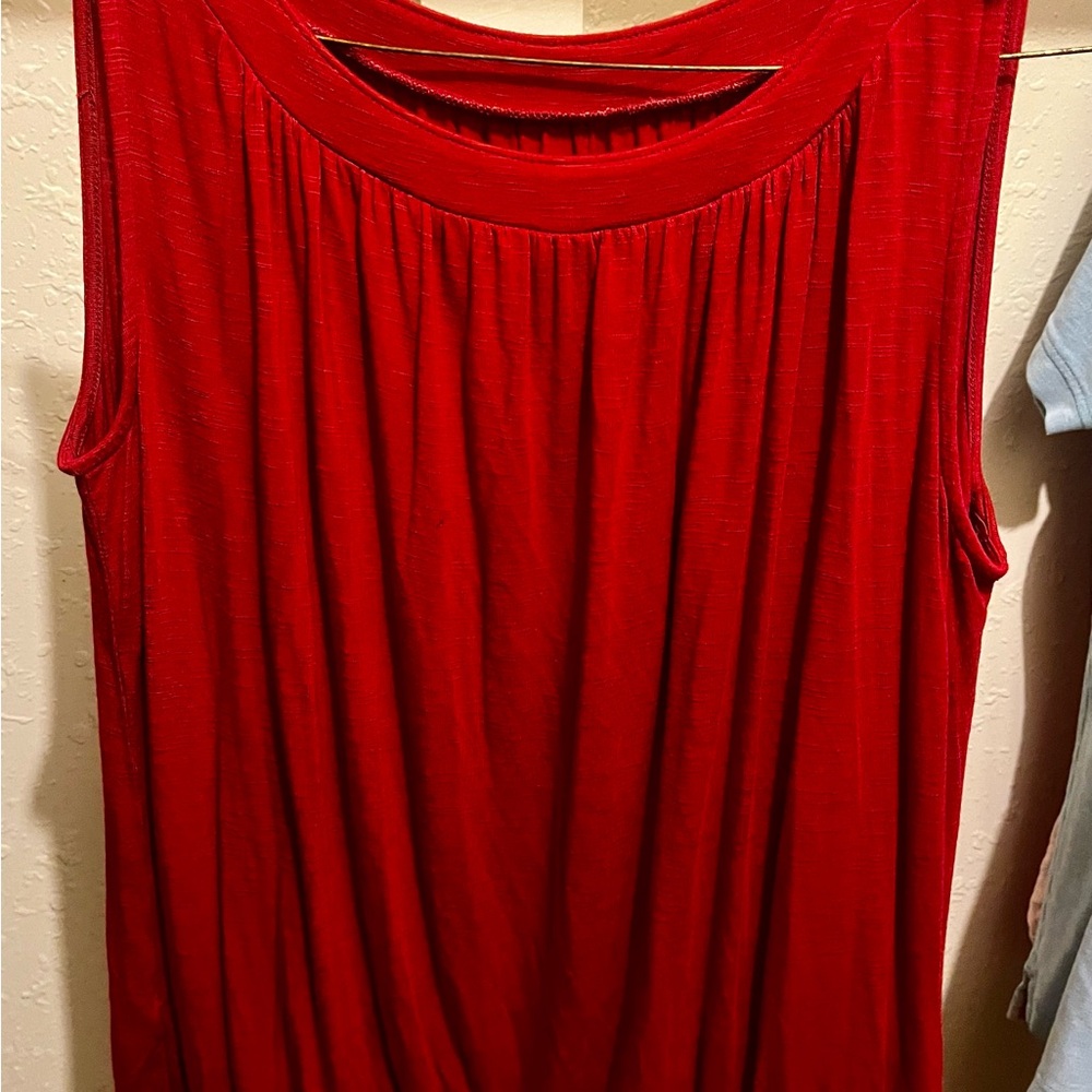Red Sleeveless Women's Top